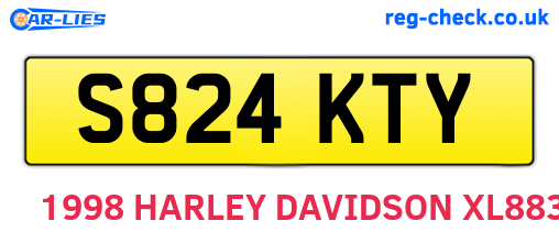 S824KTY are the vehicle registration plates.