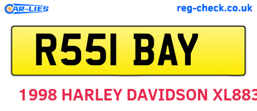 R551BAY are the vehicle registration plates.