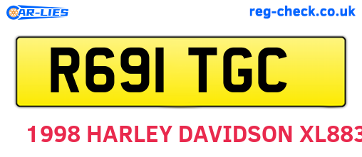 R691TGC are the vehicle registration plates.