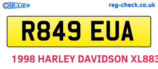 R849EUA are the vehicle registration plates.