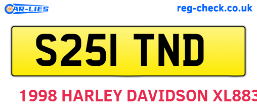 S251TND are the vehicle registration plates.