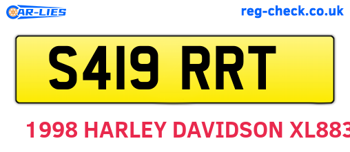 S419RRT are the vehicle registration plates.