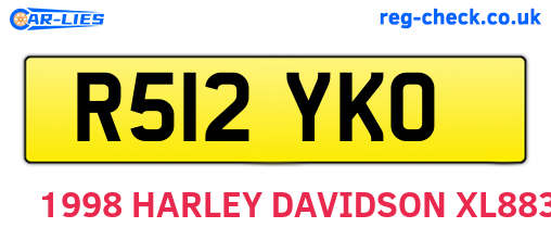 R512YKO are the vehicle registration plates.