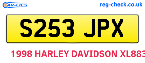 S253JPX are the vehicle registration plates.