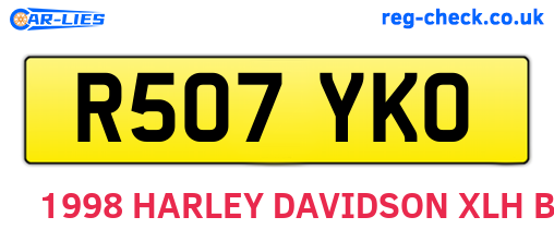 R507YKO are the vehicle registration plates.