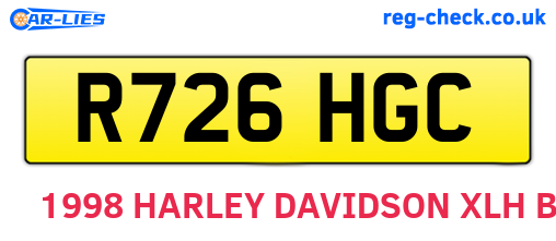 R726HGC are the vehicle registration plates.