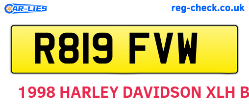 R819FVW are the vehicle registration plates.