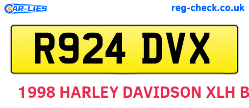 R924DVX are the vehicle registration plates.