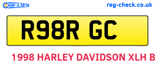 R98RGC are the vehicle registration plates.