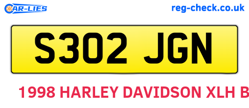 S302JGN are the vehicle registration plates.