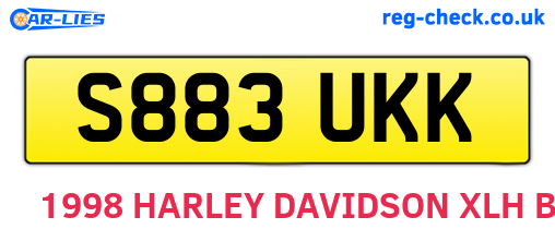 S883UKK are the vehicle registration plates.