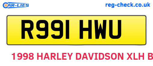 R991HWU are the vehicle registration plates.