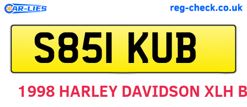 S851KUB are the vehicle registration plates.