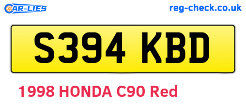 S394KBD are the vehicle registration plates.