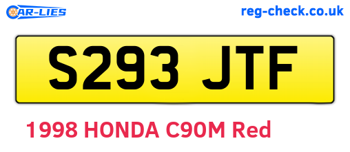 S293JTF are the vehicle registration plates.