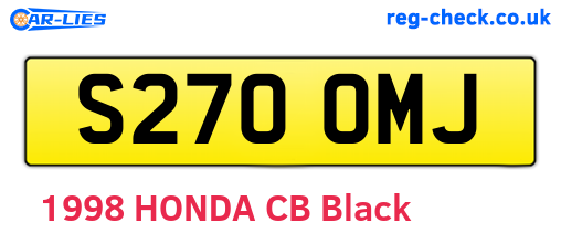 S270OMJ are the vehicle registration plates.