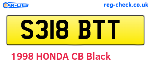 S318BTT are the vehicle registration plates.