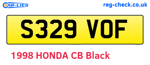 S329VOF are the vehicle registration plates.