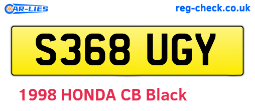 S368UGY are the vehicle registration plates.