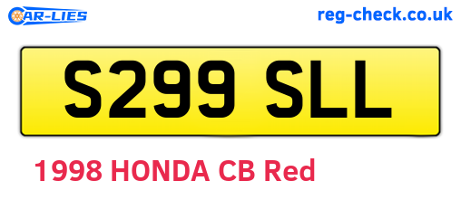 S299SLL are the vehicle registration plates.