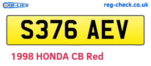 S376AEV are the vehicle registration plates.