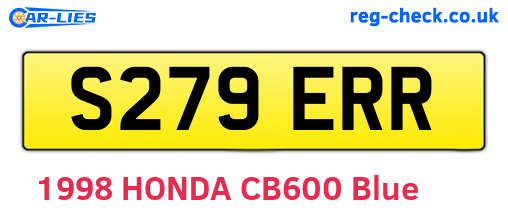 S279ERR are the vehicle registration plates.