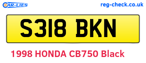 S318BKN are the vehicle registration plates.