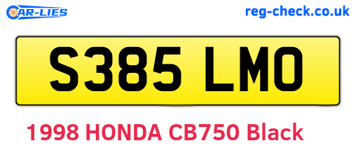 S385LMO are the vehicle registration plates.
