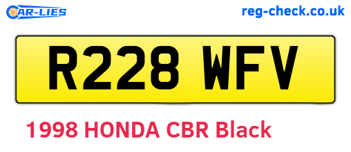 R228WFV are the vehicle registration plates.