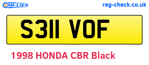 S311VOF are the vehicle registration plates.