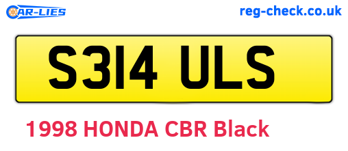 S314ULS are the vehicle registration plates.