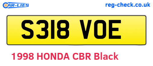 S318VOE are the vehicle registration plates.