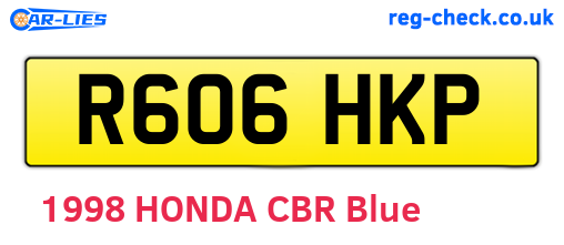R606HKP are the vehicle registration plates.