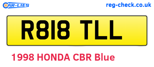 R818TLL are the vehicle registration plates.