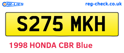 S275MKH are the vehicle registration plates.