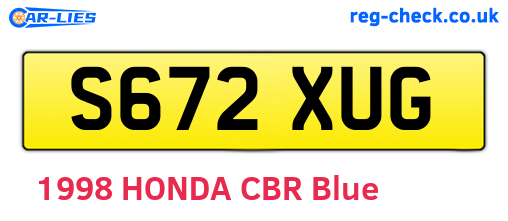 S672XUG are the vehicle registration plates.