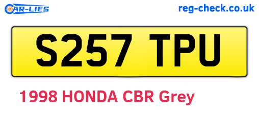 S257TPU are the vehicle registration plates.