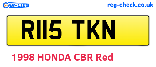 R115TKN are the vehicle registration plates.