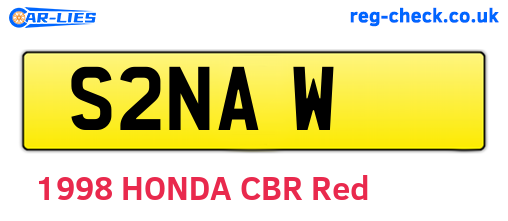 S2NAW are the vehicle registration plates.