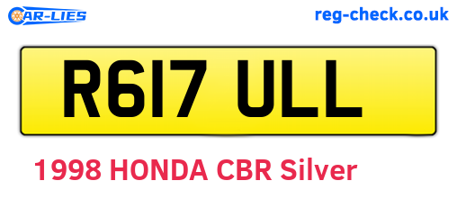 R617ULL are the vehicle registration plates.