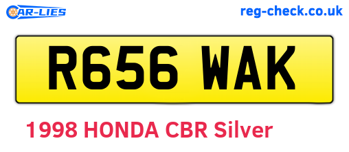 R656WAK are the vehicle registration plates.