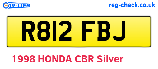 R812FBJ are the vehicle registration plates.