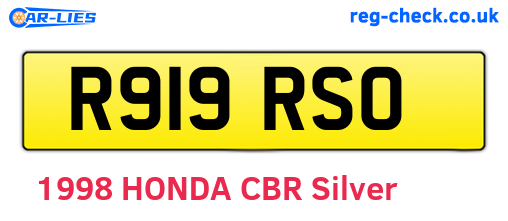 R919RSO are the vehicle registration plates.