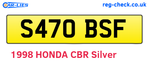 S470BSF are the vehicle registration plates.