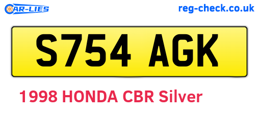 S754AGK are the vehicle registration plates.