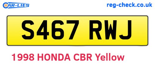 S467RWJ are the vehicle registration plates.