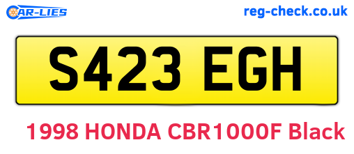 S423EGH are the vehicle registration plates.