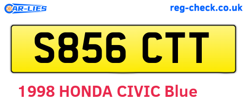 S856CTT are the vehicle registration plates.