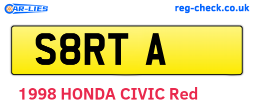S8RTA are the vehicle registration plates.