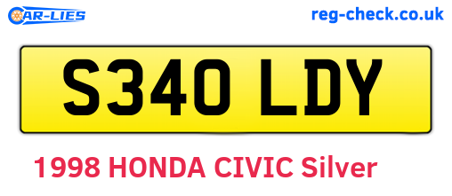 S340LDY are the vehicle registration plates.